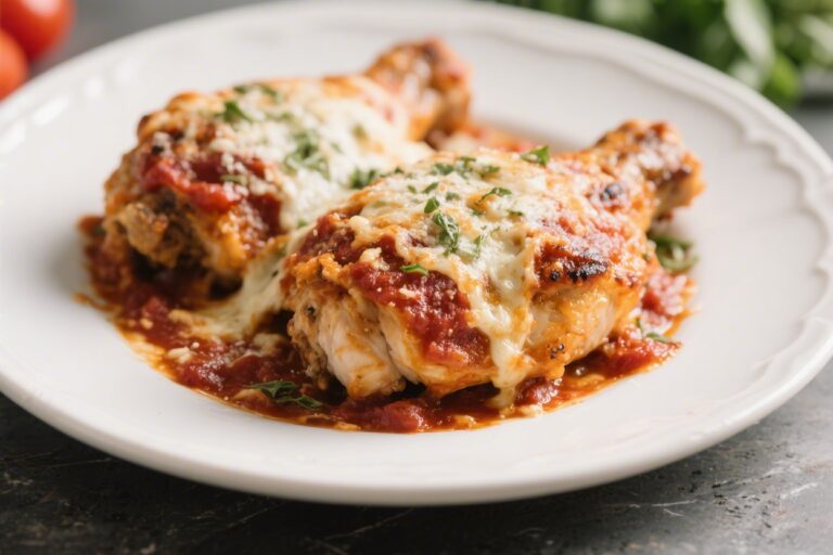 Easy Baked Chicken Parmesan with Juicy Chicken Thighs – Weeknight Comfort with Crispy Edges