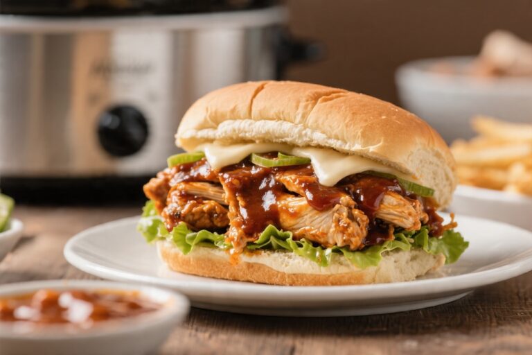 BBQ Chicken Sandwich Crockpot Recipe Perfect for Parties – Easy, Crowd-Pleasing Comfort Food