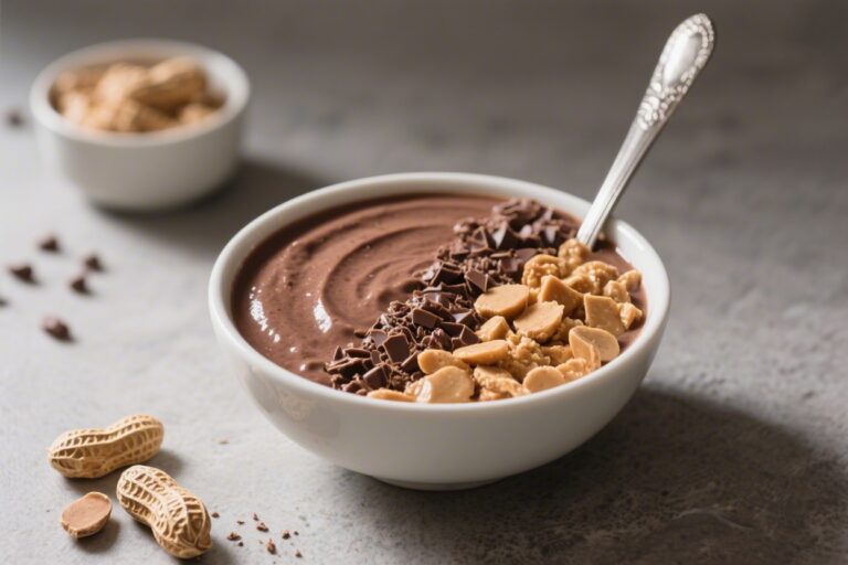 Quick Chocolate Peanut Butter Smoothie Bowl Recipe – Rich, Creamy, and Ready in Minutes