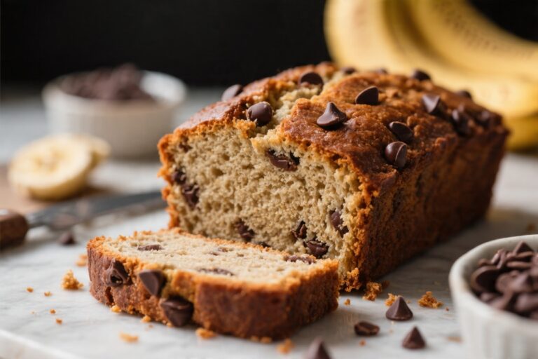 Moist Chocolate Chip Banana Bread (Gluten-Free & Soft) – Easy, Cozy, and Naturally Sweet