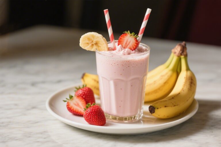 Quick & Delicious Banana Strawberry Milkshake Recipe – A Creamy Classic You’ll Make on Repeat